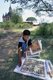 Burma / Myanmar: Painting seller, Bagan (Pagan) Ancient City