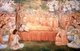 Sri Lanka: Buddha in death, depicted in a mural in the Temple of the Tooth, Kandy